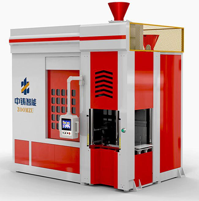 Horizontal parting molding machine with top and bottom sand shooting