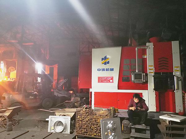 Automated casting and molding production of cast iron water pump castings