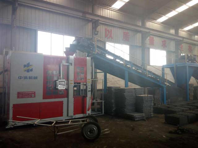 Iron casting foundry automatic green sand horizontal flaskless moulding machine for the production of hardware accessories