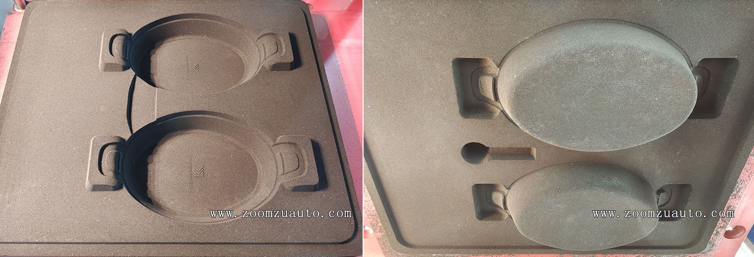 Cast iron frying pan casting and shaping equipment