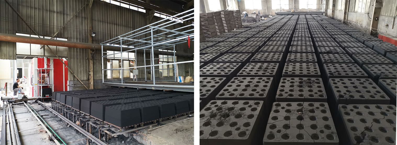 Horizontal pouring line