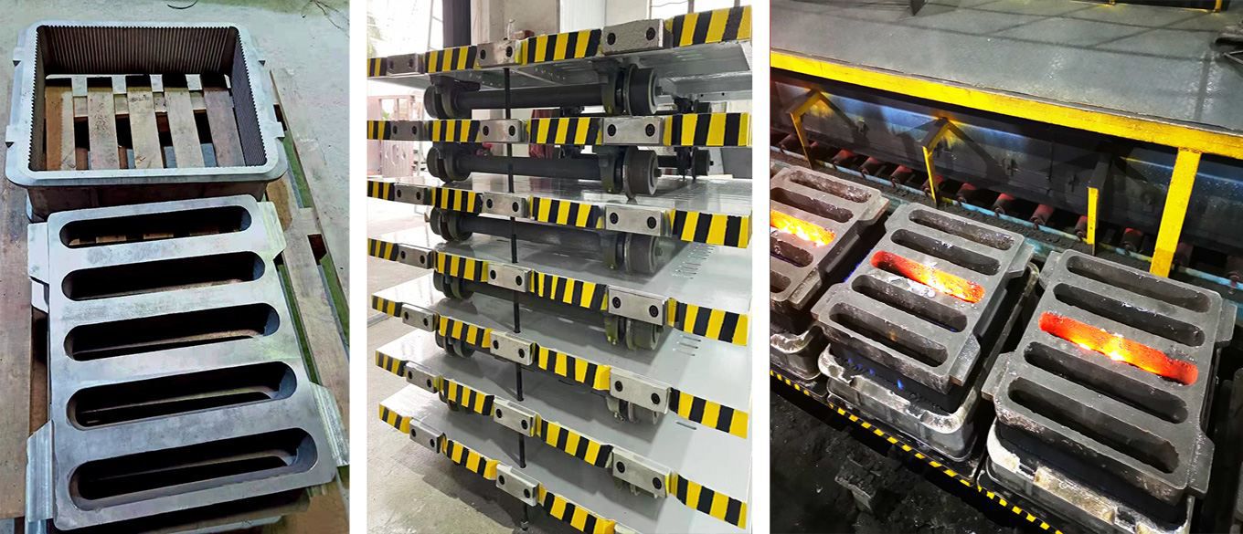 Picture of horizontal casting production line