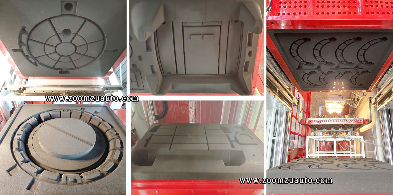 Automatic molding machine for manhole covers and fireplaces Automatic molding machine for manhole covers and fireplaces